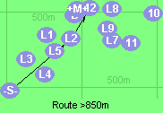 Route >850m